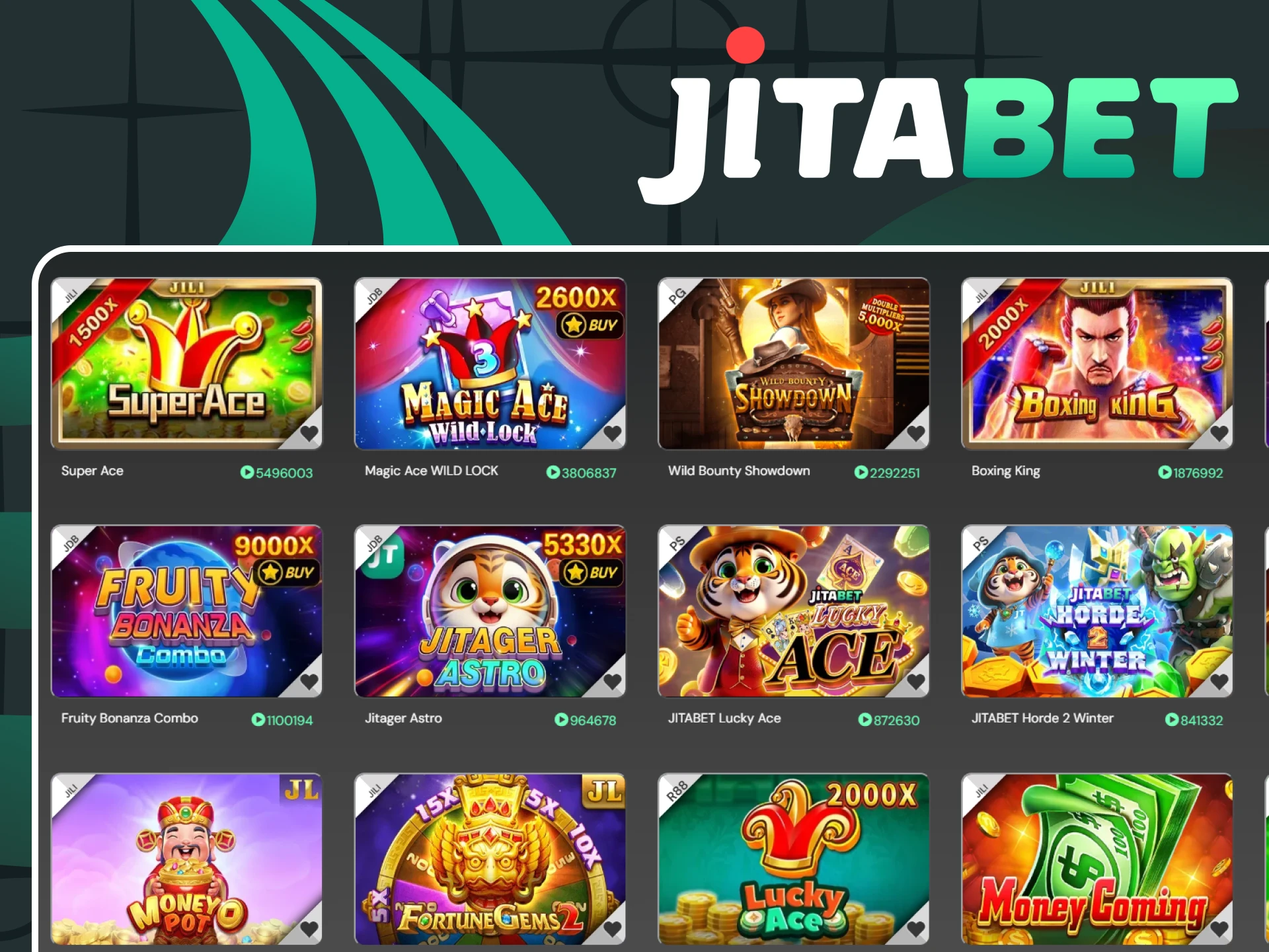 You will find a large number of games on Jitabet.