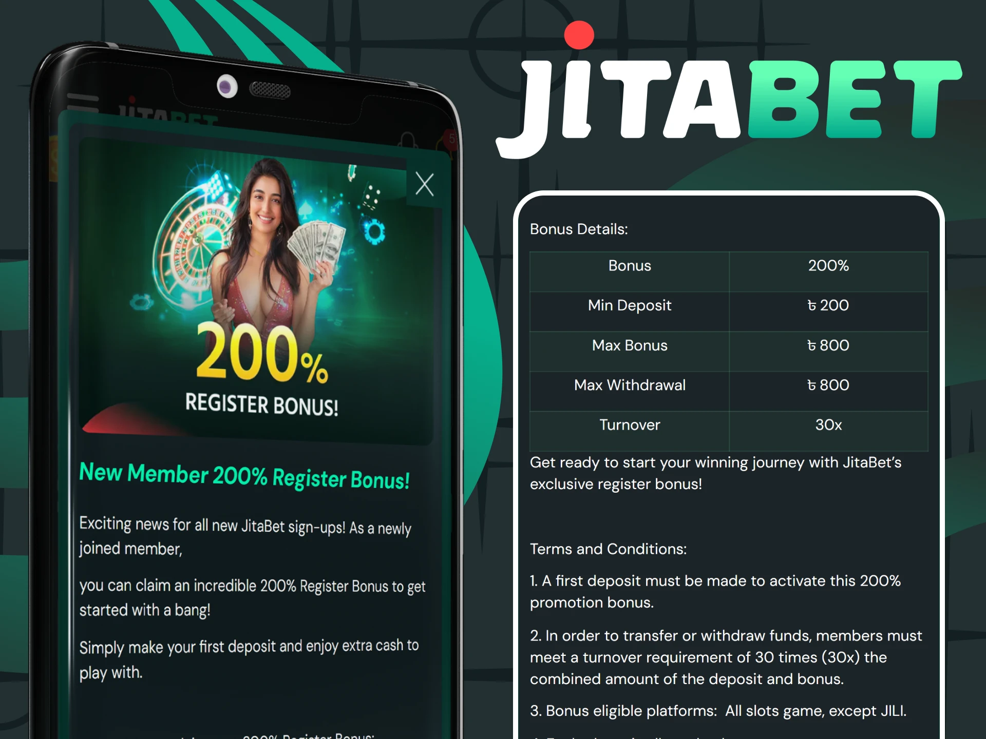 Use the sports bonus in the Jitabet app.