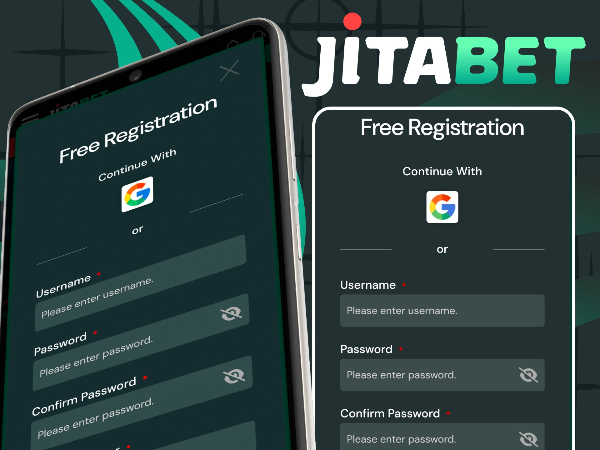 You can register in the Jitabet application.