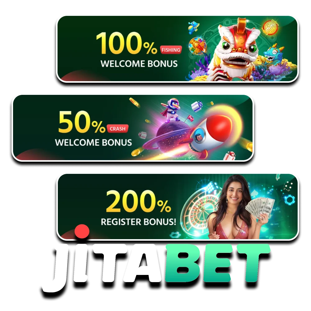 A wide selection of bonuses awaits you on the Jitabet website.