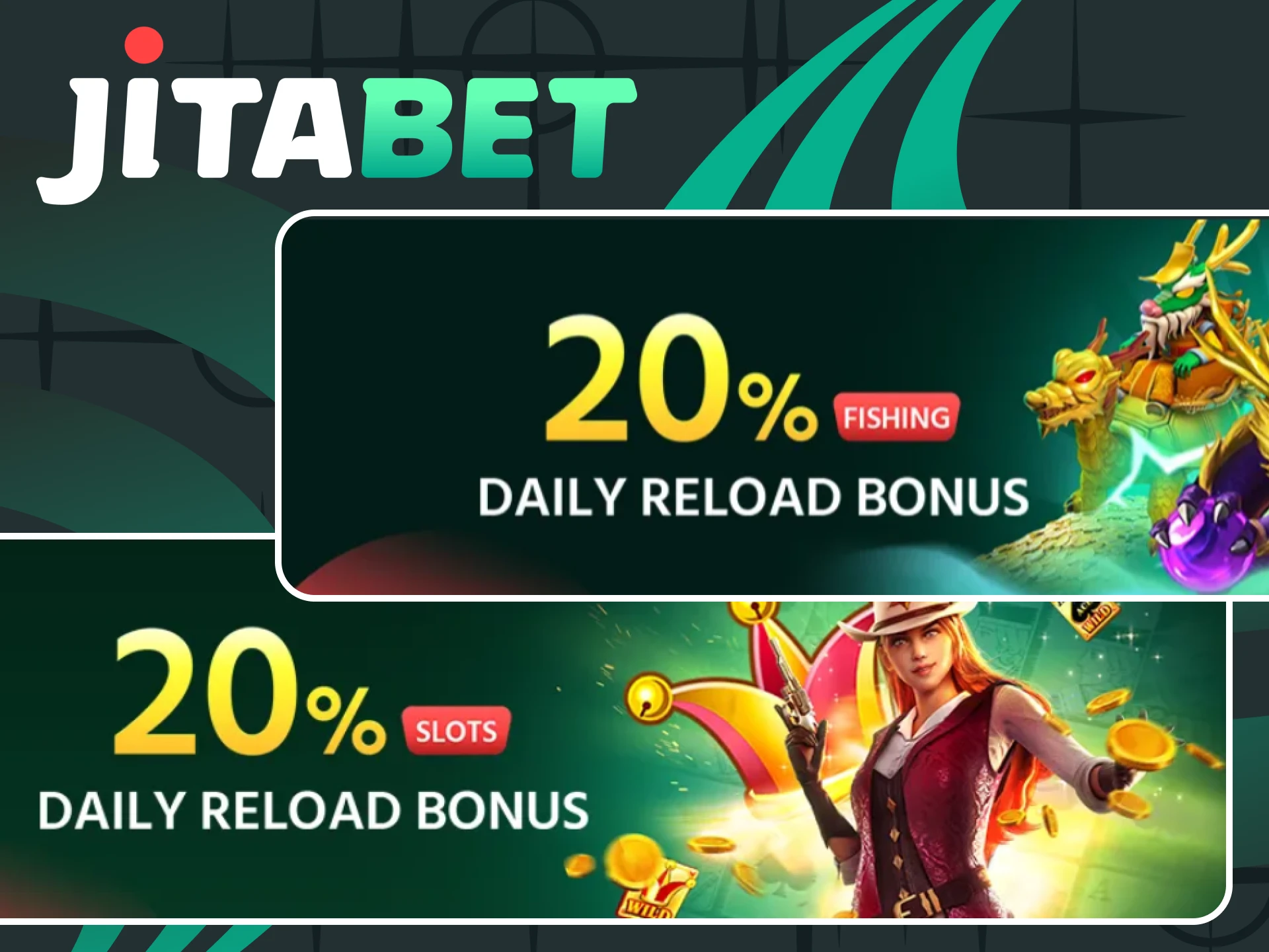 You get cashback on Jitabet.