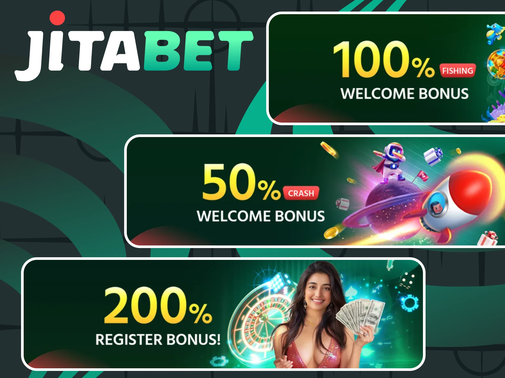 Jitabet offers welcome bonuses to new users.