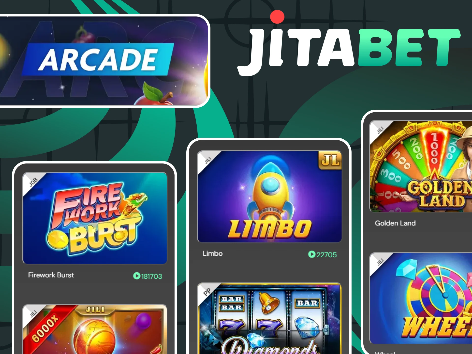 The Arcade game genre is available on the Jitabet website.