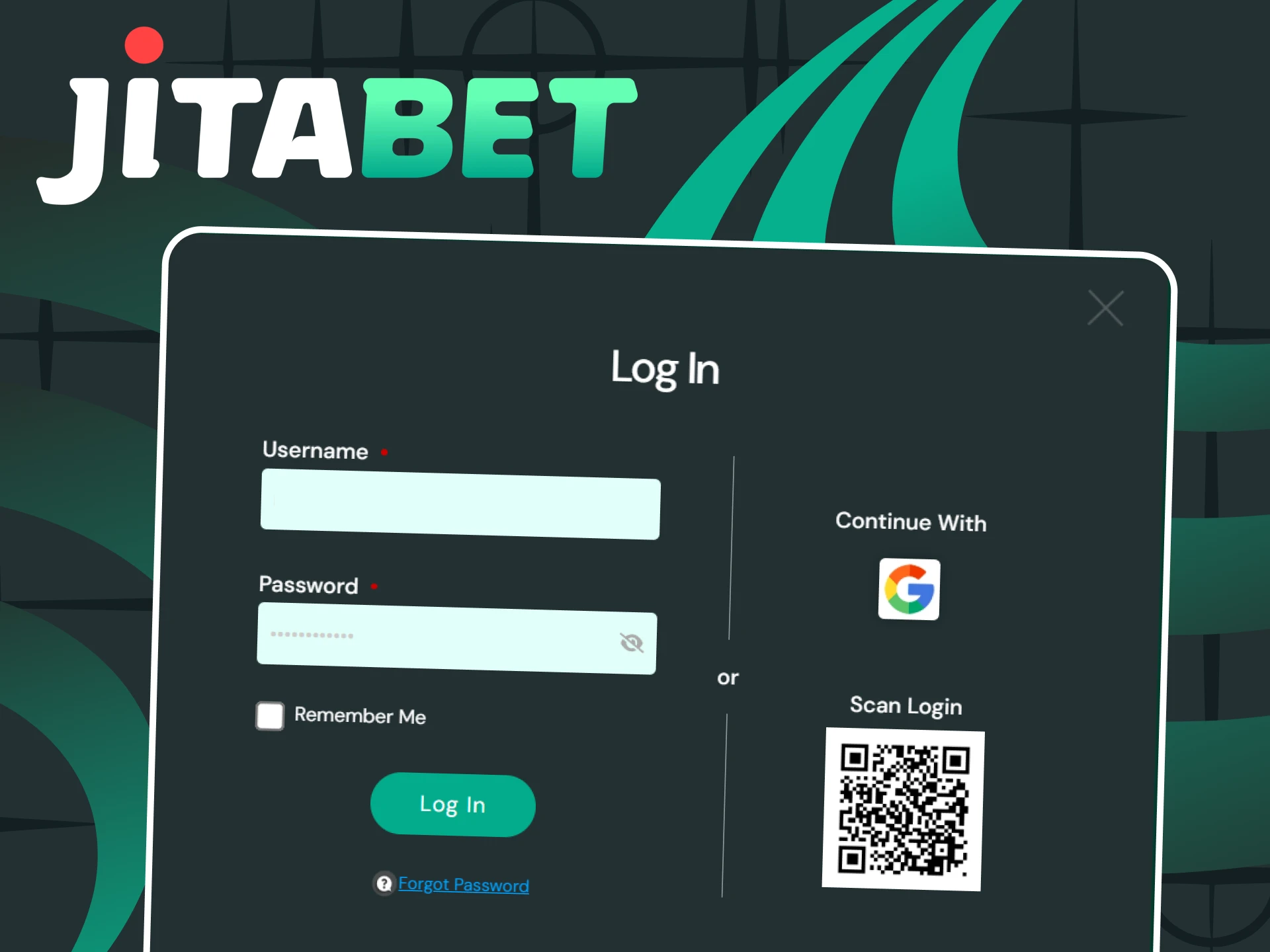 Log in to your personal account on the Jitabet website.