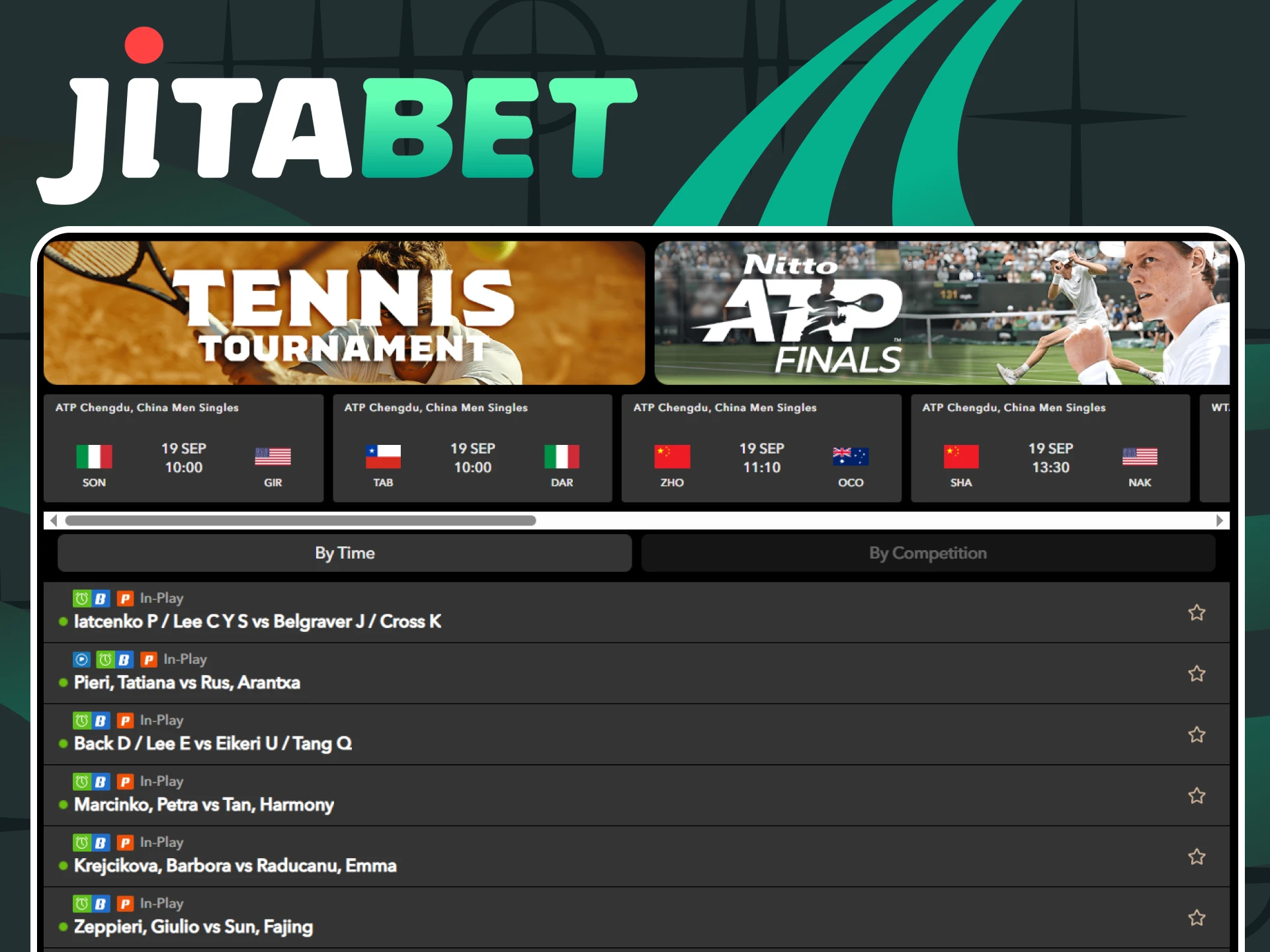 Place your bets on Tennis with Jitabet.