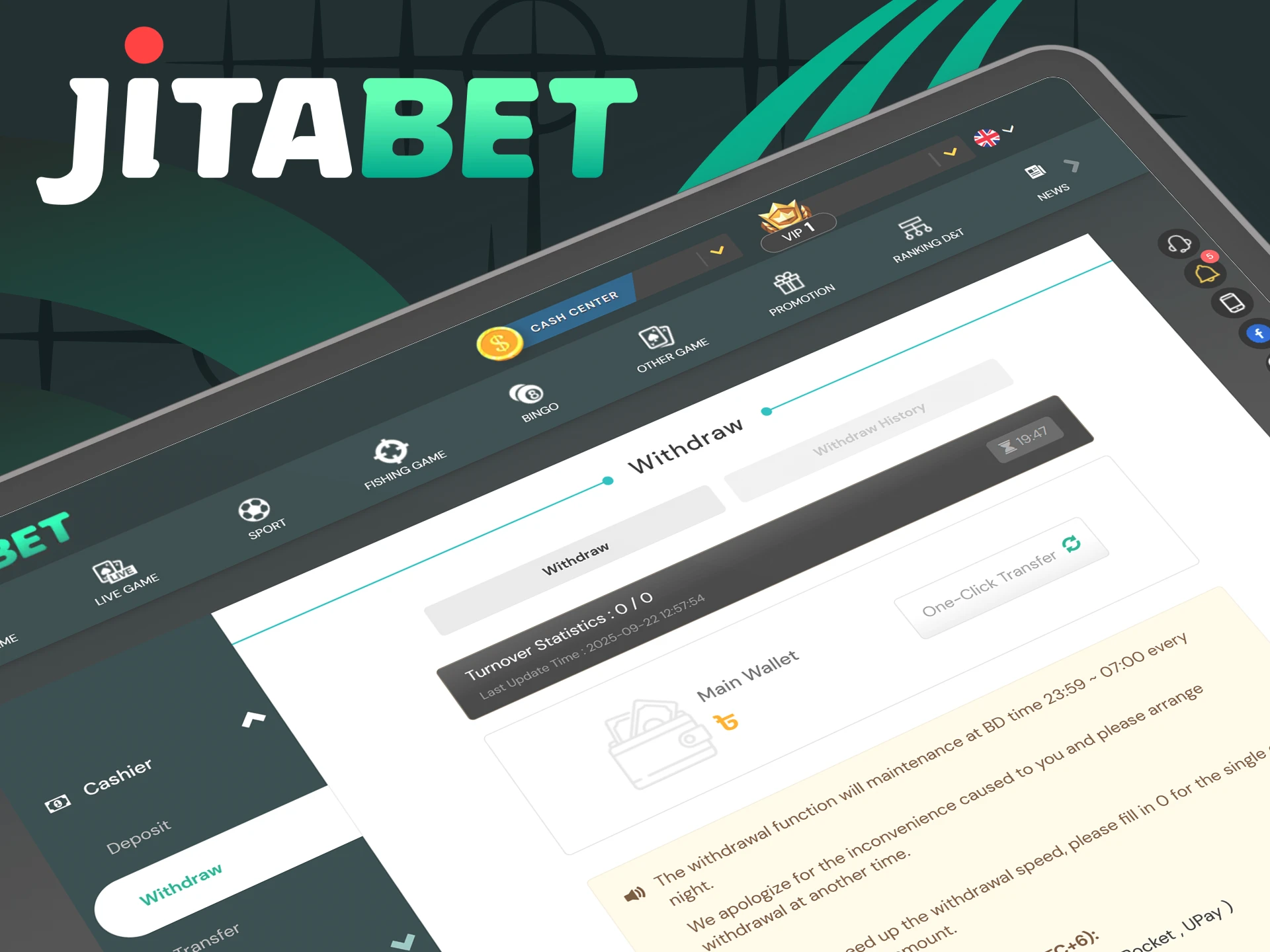 We'll save you from problems with withdrawing funds to Jitabet.