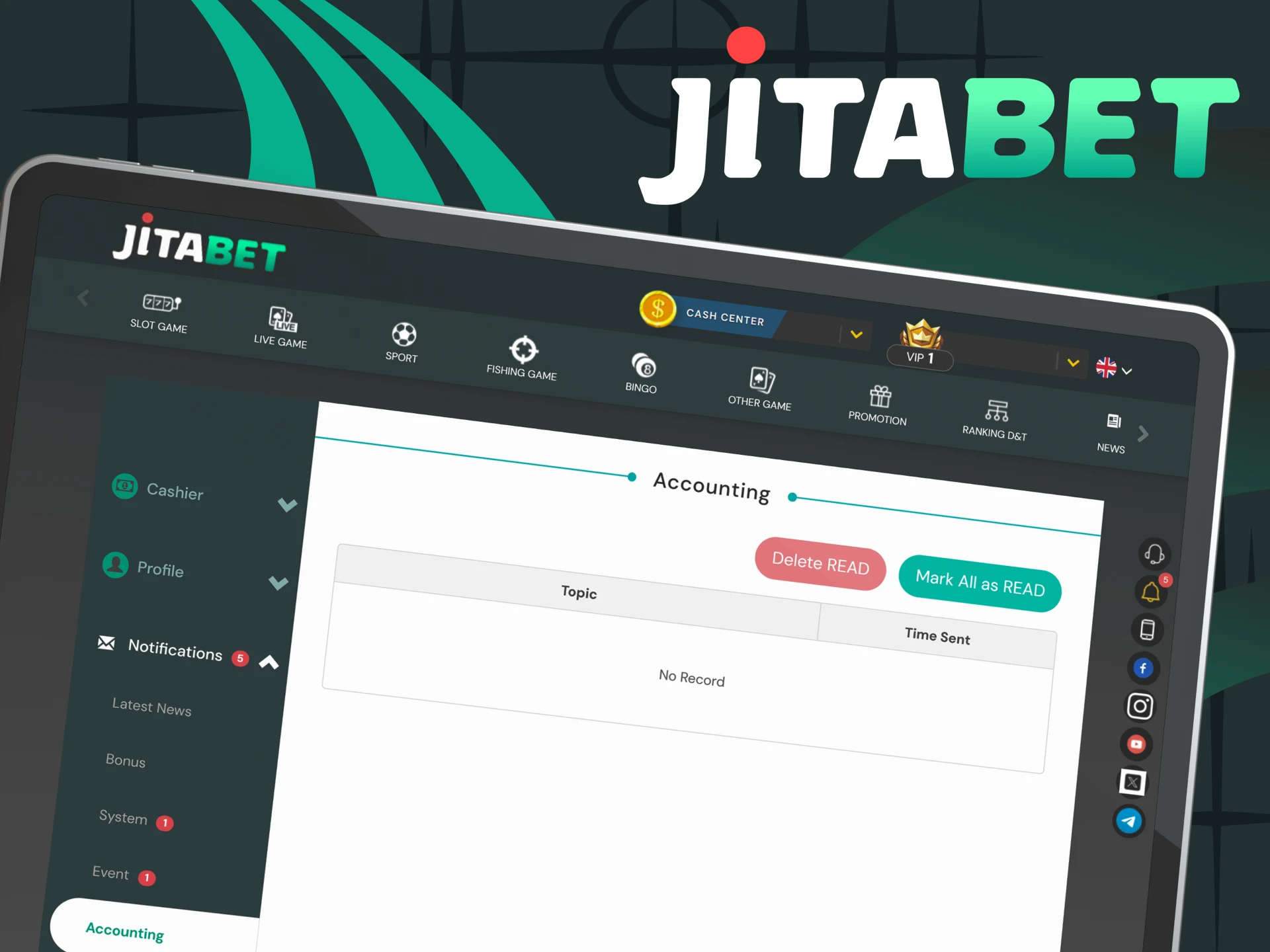 Verification on the Jitabet website takes some time.