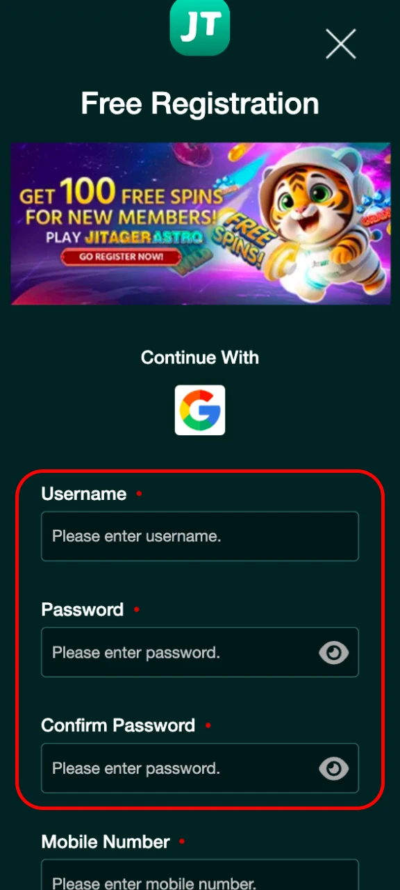 Register at Jitabet online casino and gain access to all games and bets on your iOS phone.