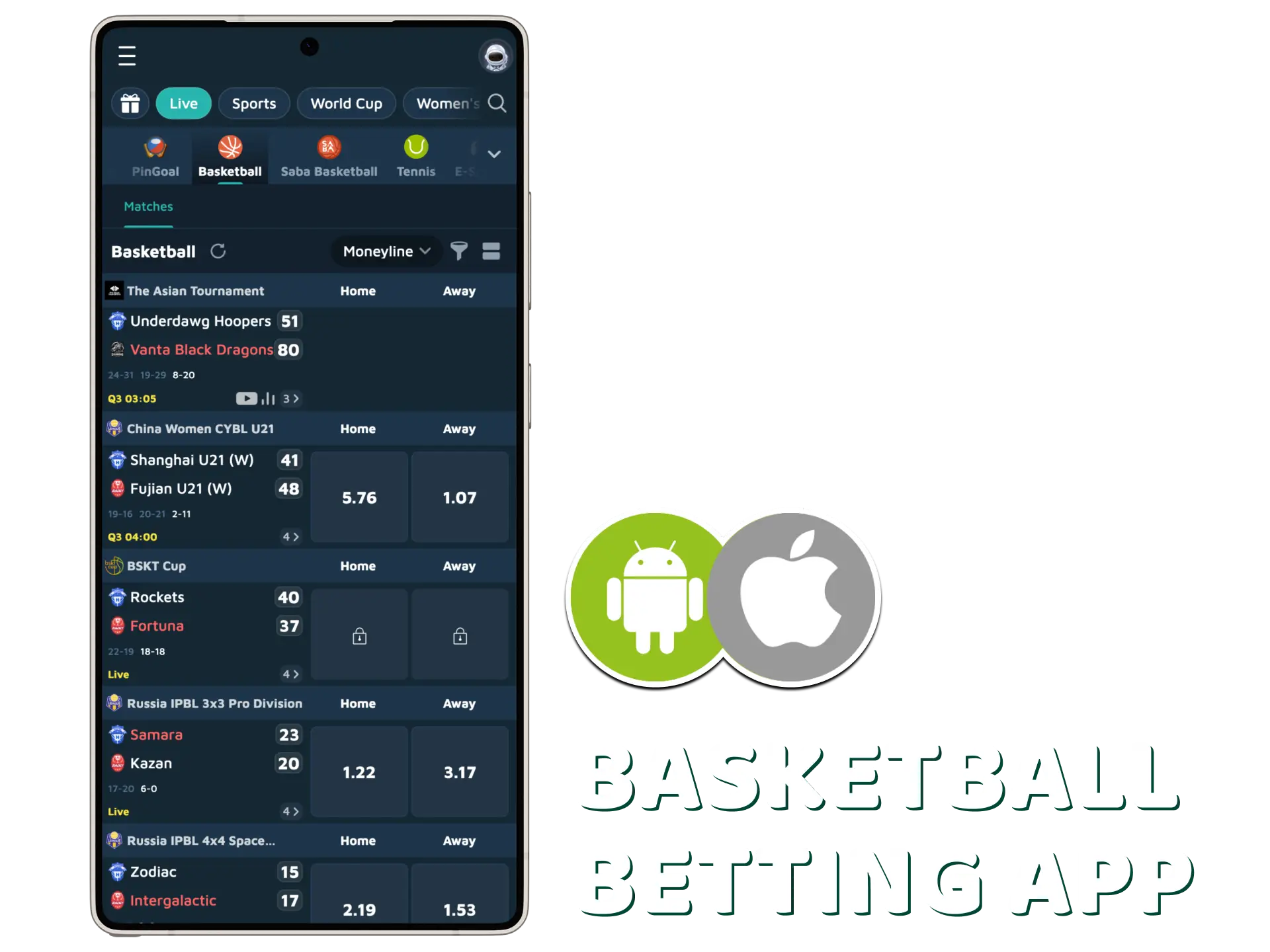 Download the dedicated mobile application to experience professional basketball betting at the Jitabet app.