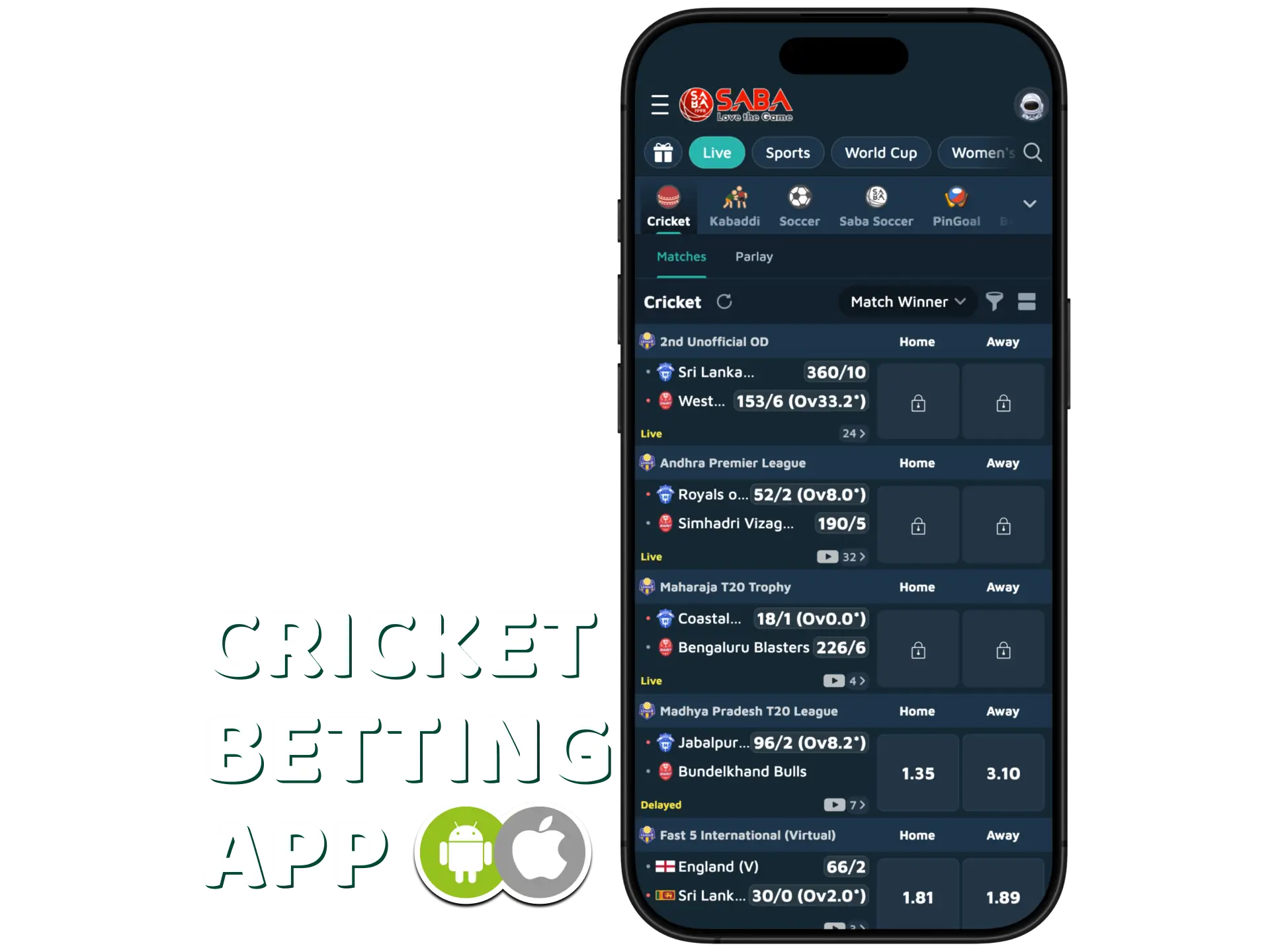 Experience real-time mobile wagering on top tournaments using the mobile cricket betting with Jitabet app.