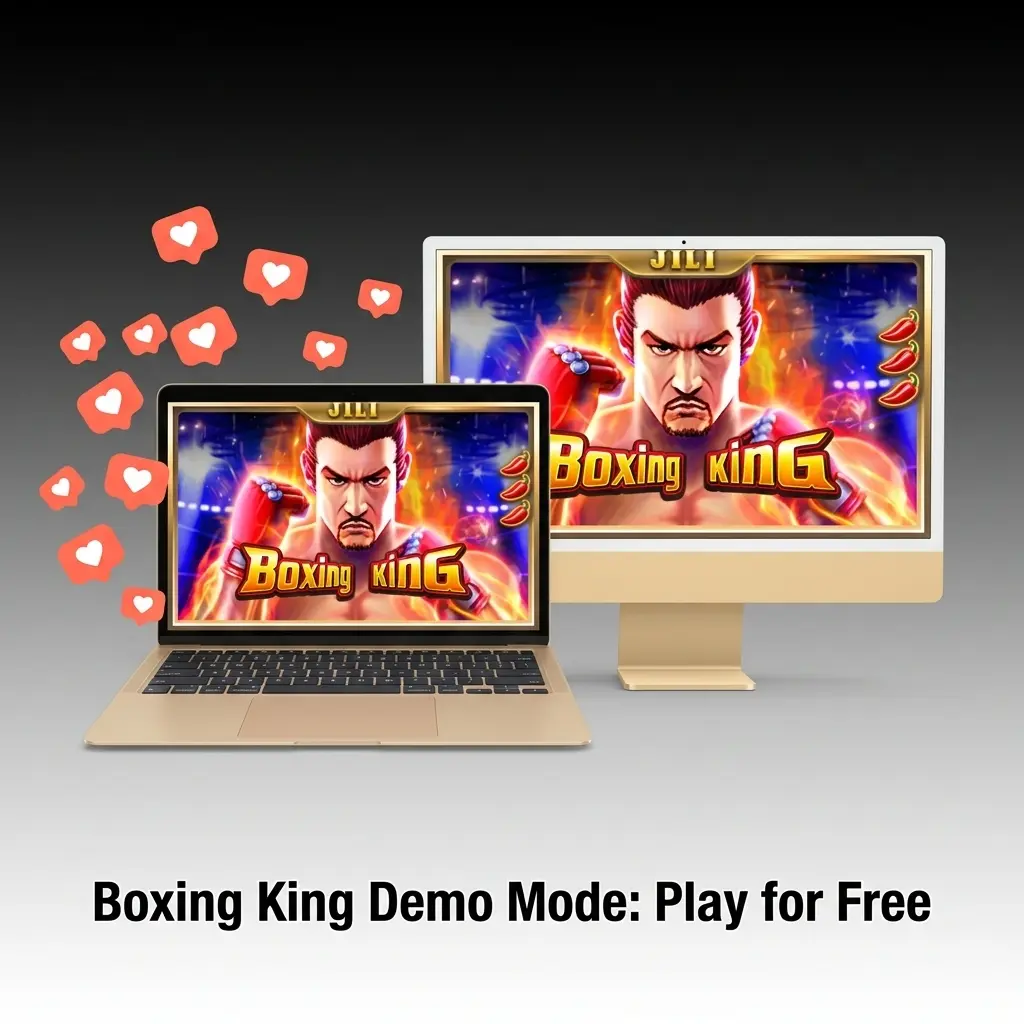 Boxing King slot demo mode gameplay showing free spins and Wild mechanics with virtual balance on Jitabet