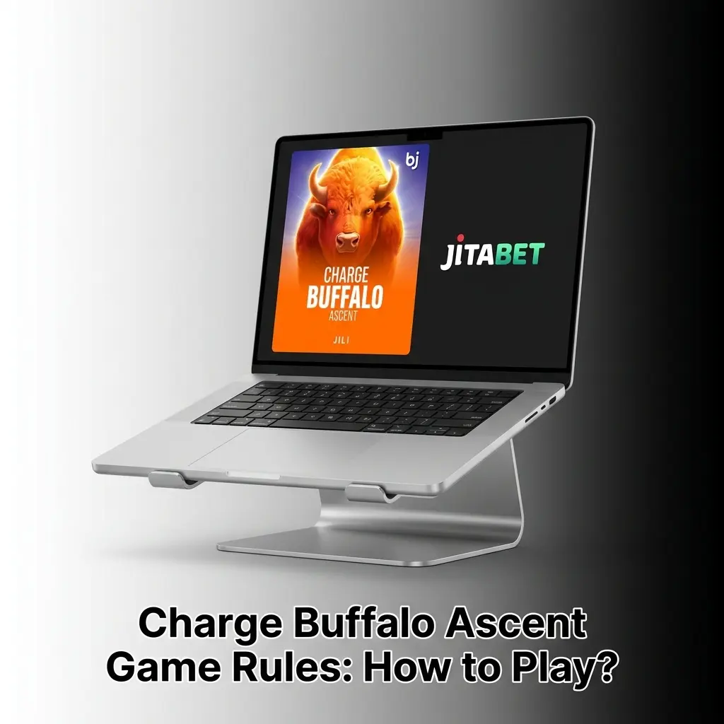 Charge Buffalo Ascent slot game rules showing 5-reel gameplay, Buffalo symbol, scatter bonuses, and bet controls