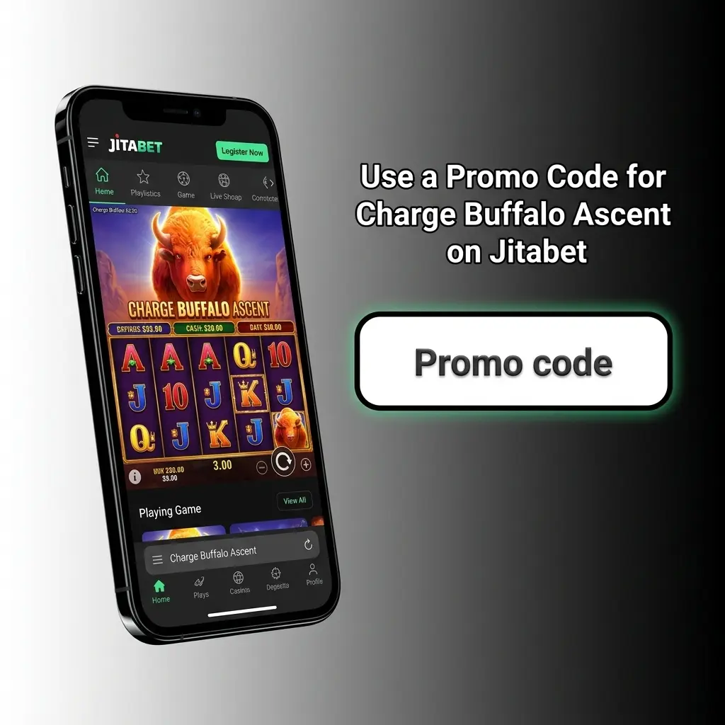 Jitabet promo code JITA200 field on registration form for Charge Buffalo Ascent bonus in Bangladesh